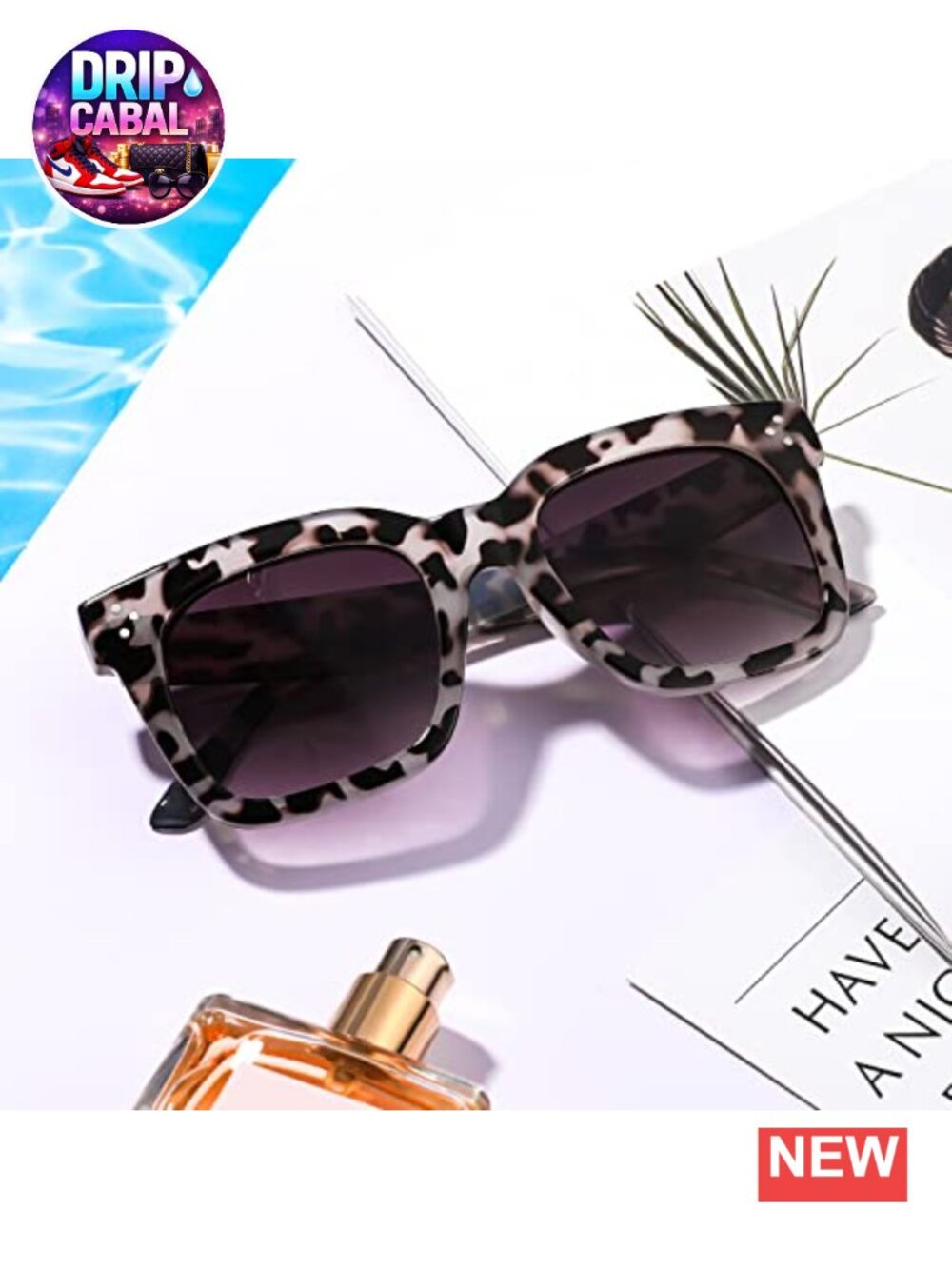 Vintage Butterfly Square Sunglasses for Women UV400 Gradient Lens Oversized - Picture 2 of 6